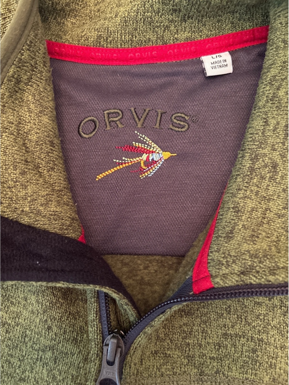 Or is Olive Green Heathered Fleece Vest L